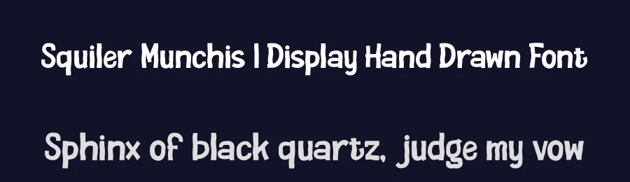 Squiler Munchis | Display Hand Drawn Font by Gracetypestudio — Display Font — thumbnail 2