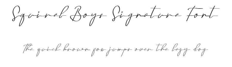 Squirel Boys Signature Font by edricstudio — Script Handwritten Font