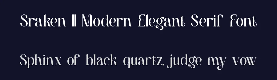 Sraken || Modern Elegant Serif Font by ErmediaStudio — Display Font — thumbnail 2