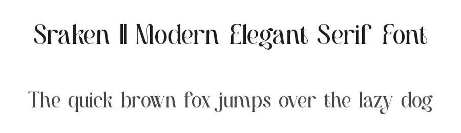 Sraken || Modern Elegant Serif Font by ErmediaStudio — Display Font
