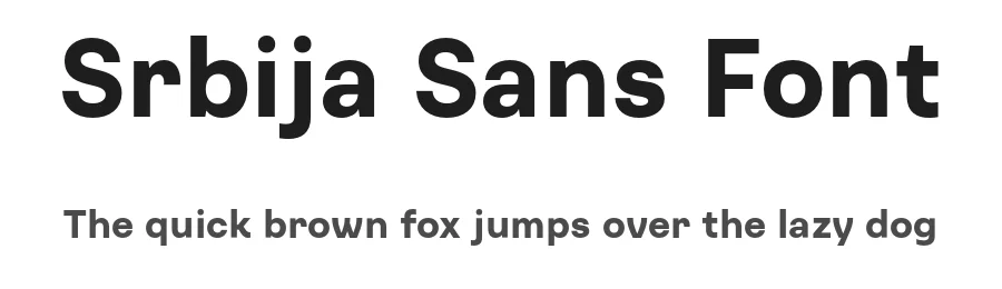 Srbija Sans Font by Vedran Erakovic — Sans Serif Font