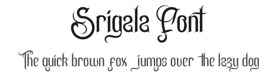 Srigala Font by CalligraphyFonts.net — Display Font