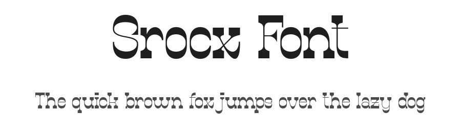 Srocx Font by Flawless And Co — Slab Serif Font