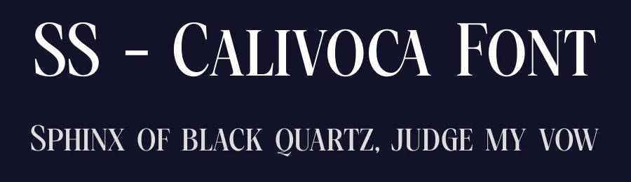 SS – Calivoca Font by Second Son Radiance — Serif Font — thumbnail 2