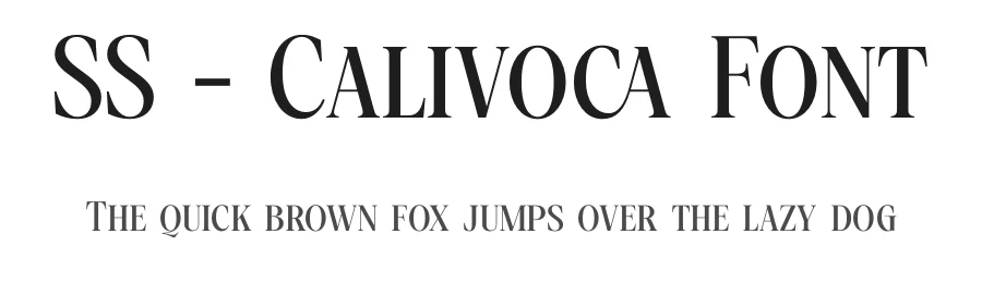 SS – Calivoca Font by Second Son Radiance — Serif Font