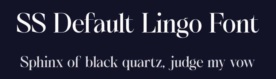 SS Default Lingo Font by Second Son Radiance — Serif Font — thumbnail 2