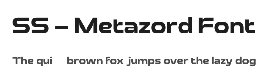 SS – Metazord Font by Second Son Radiance — Sans Serif Font