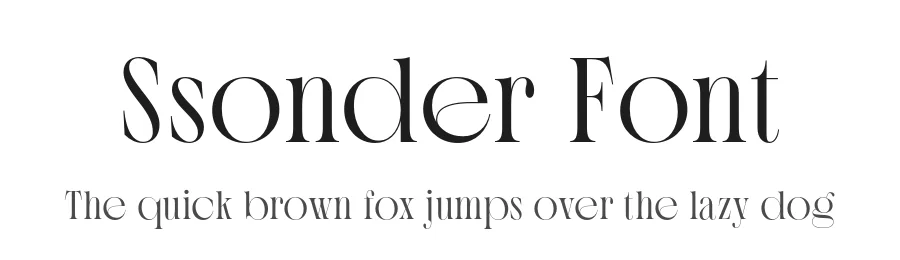 Ssonder Font by Type of Feeling — Serif Font