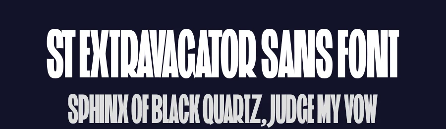 ST Extravagator Sans Font by Suolahti Type — Sans Serif Font — thumbnail 2