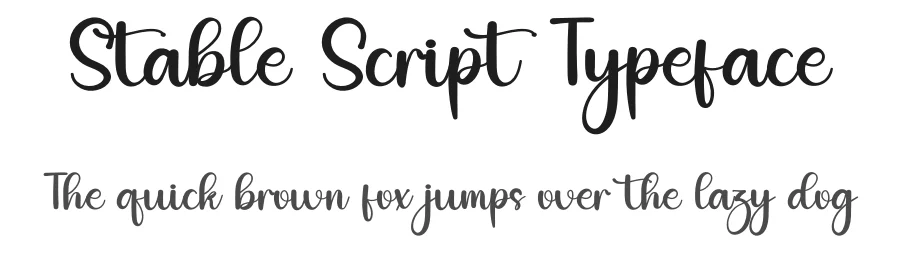 Stable Script Typeface by inermediaSTUDIO — Script Handwritten Font