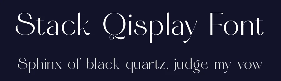 Stack Qisplay Font by timelesstype.co — Display Font — thumbnail 2