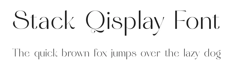 Stack Qisplay Font by timelesstype.co — Display Font