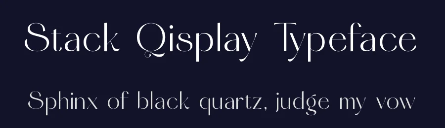 Stack Qisplay Typeface by timelesstype.co — Display Font — thumbnail 2