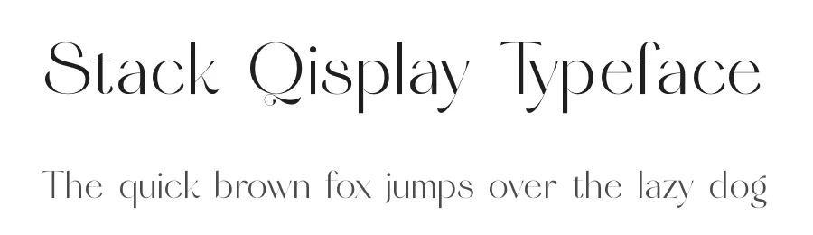 Stack Qisplay Typeface by timelesstype.co — Display Font