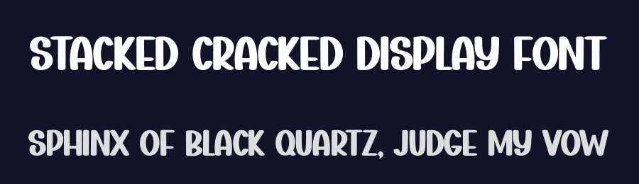 Stacked Cracked Display Font by Minimalist Eyes — Display Font — thumbnail 2