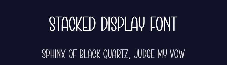 Stacked Display Font by creativeletter — Display Font — thumbnail 2