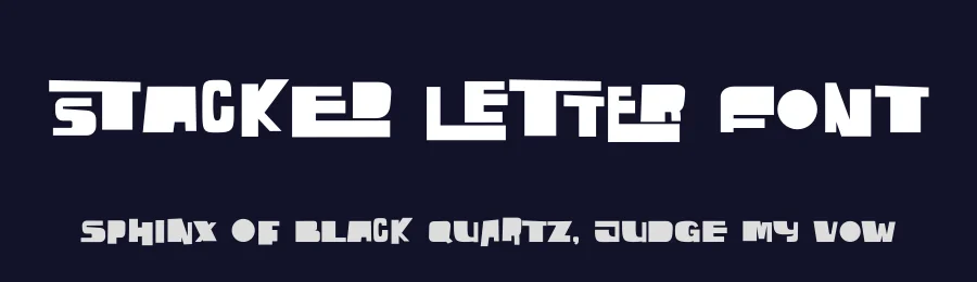 Stacked Letter Font by PutraCetol Studio — Display Font — thumbnail 2