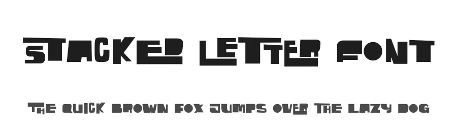 Stacked Letter Font by PutraCetol Studio — Display Font