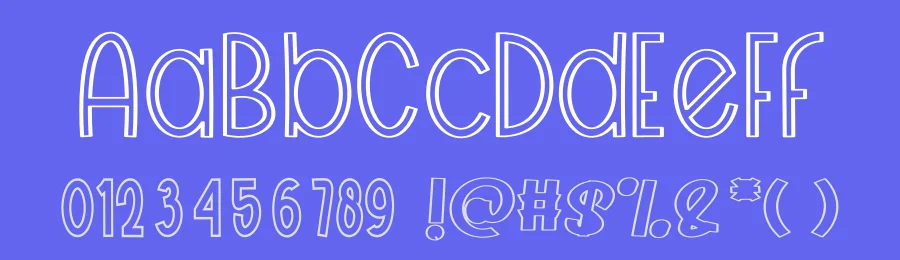 Stacked Outline – Simple Display Font by freshtypeink — Display Font — thumbnail 3