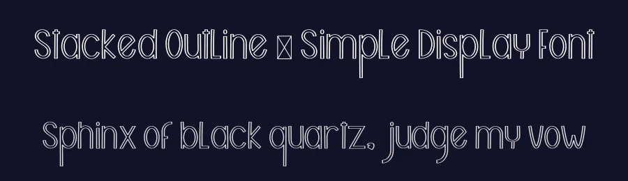 Stacked Outline – Simple Display Font by freshtypeink — Display Font — thumbnail 2