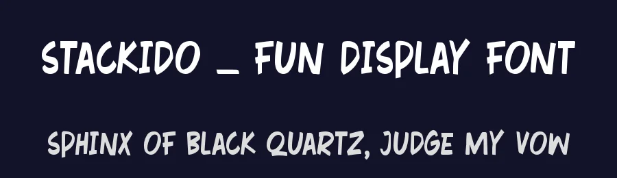 Stackido – Fun Display Font by Almarkhatype — Display Font — thumbnail 2