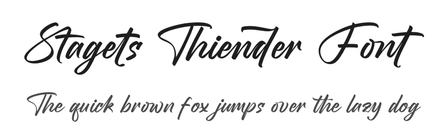 Stagets Thiender Font by stylishtype.co — Script Handwritten Font