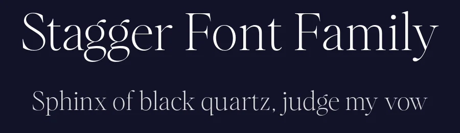 Stagger Font Family by Nia Typework — Serif Font — thumbnail 2