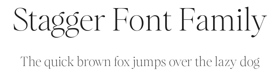 Stagger Font Family by Nia Typework — Serif Font