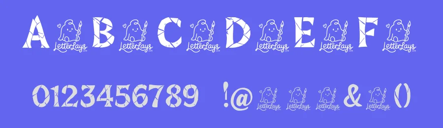 Stained Glass Free Font by Letterlays — Decorative Font — thumbnail 3