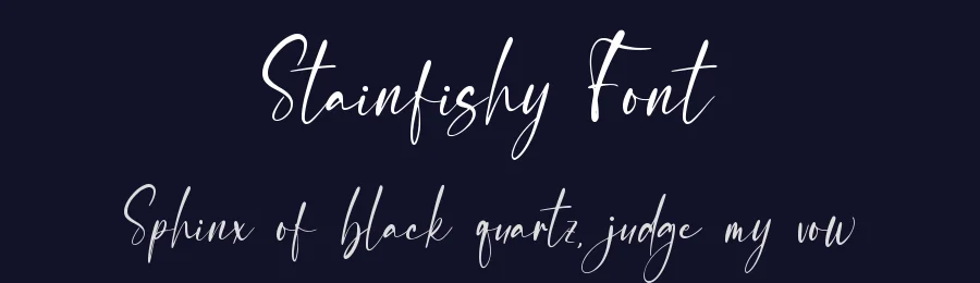 Stainfishy Font by qwrtype — Script Handwritten Font — thumbnail 2