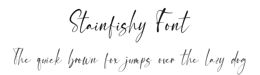 Stainfishy Font by qwrtype — Script Handwritten Font