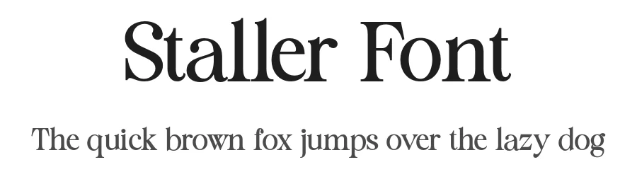 Staller Font by Marvadesign — Serif Font