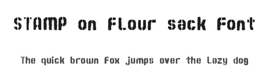 STAMP on flour sack Font by zai — Display Font