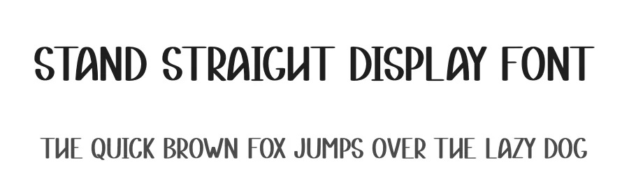 Stand Straight Display Font by andikastudio — Script Handwritten Font