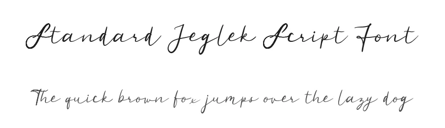 Standard Jeglek Script Font by Allouse.Studio — Script Handwritten Font