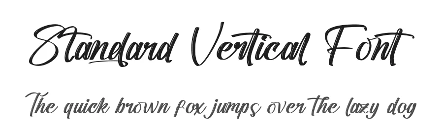 Standard Vertical Font by stylishtype.co — Script Handwritten Font