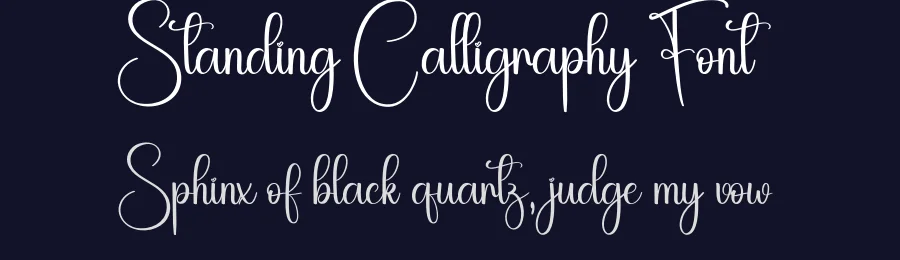 Standing Calligraphy Font by creativeletter — Script Handwritten Font — thumbnail 2