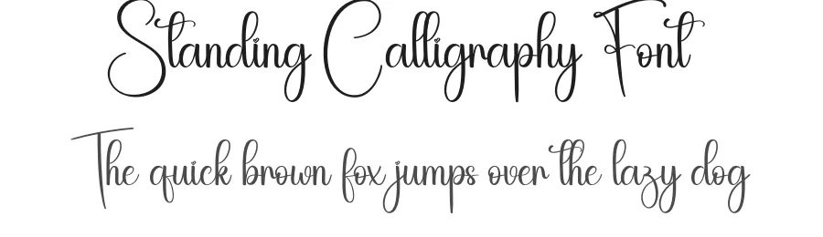 Standing Calligraphy Font by creativeletter — Script Handwritten Font