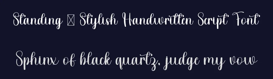 Standing – Stylish Handwritten Script Font by freshtypeink — Script Handwritten Font — thumbnail 2