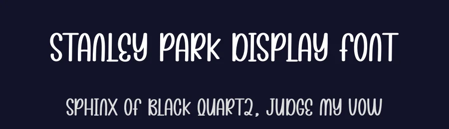 Stanley Park Display Font by andikastudio — Display Font — thumbnail 2