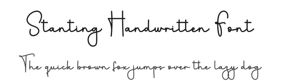 Stanting Handwritten Font by freshtypeink — Script Handwritten Font