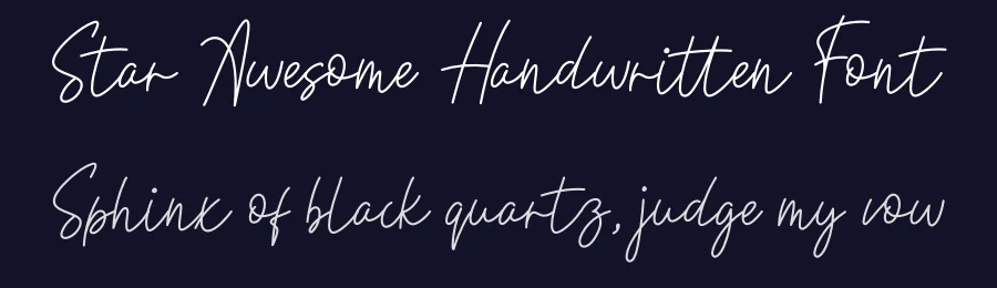 Star Awesome Handwritten Font by creativeletter — Script Handwritten Font — thumbnail 2