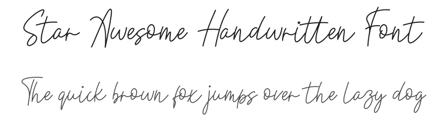Star Awesome Handwritten Font by creativeletter — Script Handwritten Font