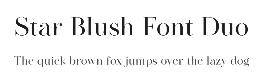 Star Blush Font Duo by Vampstudio — Serif Font