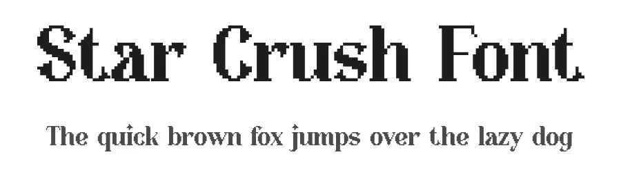Star Crush Font by Pikgura — Serif Font