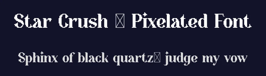 Star Crush – Pixelated Font by Pikgura Type — Display Font — thumbnail 2