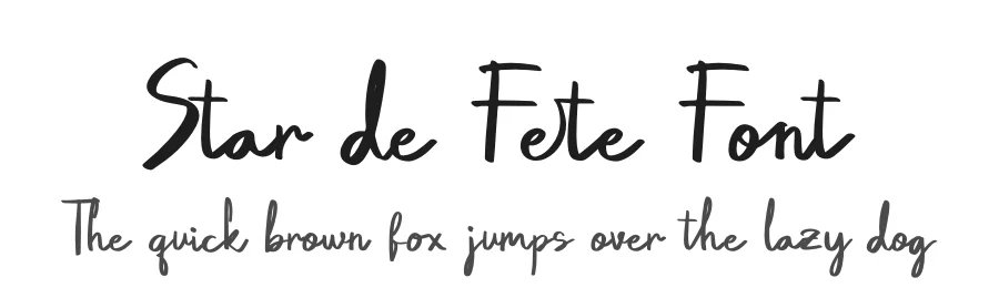 Star de Fete Font by Denustudios — Script Handwritten Font