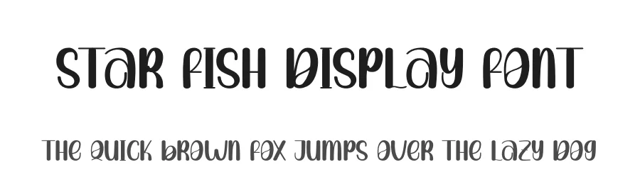 Star Fish Display Font by andikastudio — Display Font