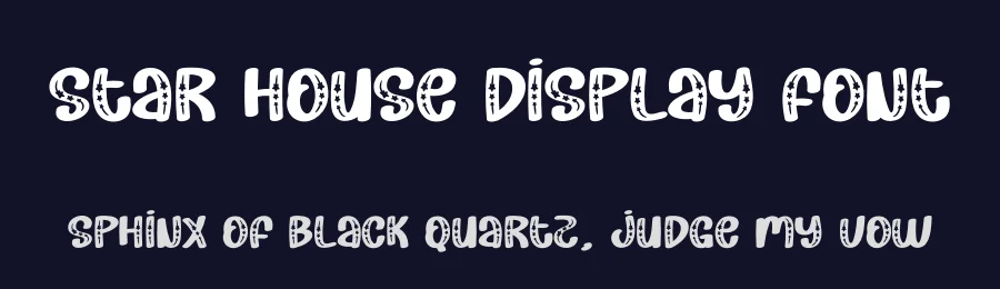 Star House Display Font by creativeletter — Display Font — thumbnail 2