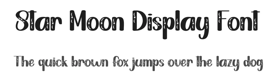 Star Moon Display Font by andikastudio β Display Font